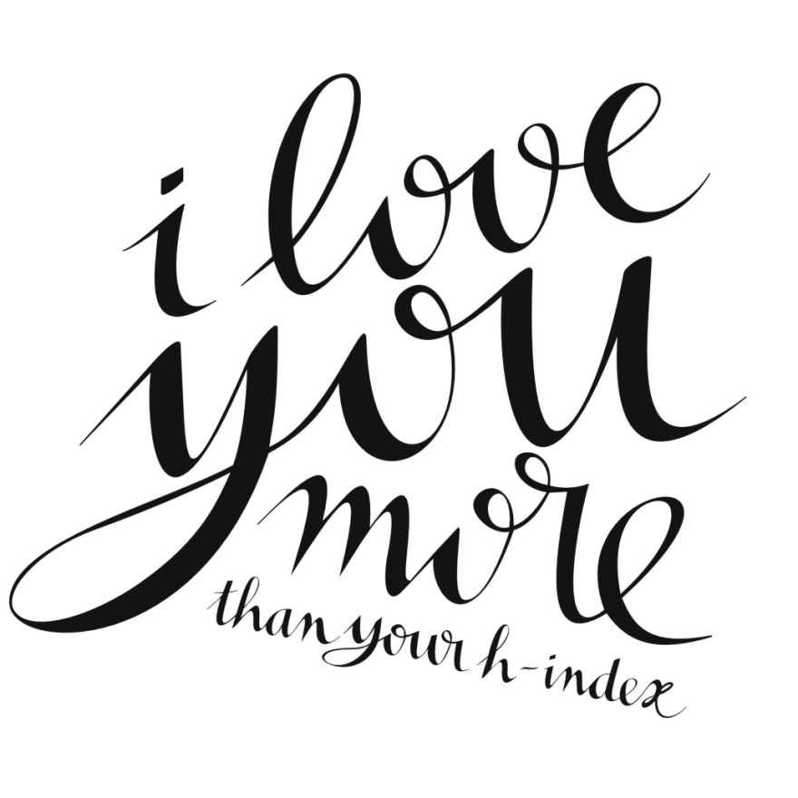 I love you more than your h-index // Free Printable Academic Valentine // Alpha Angle